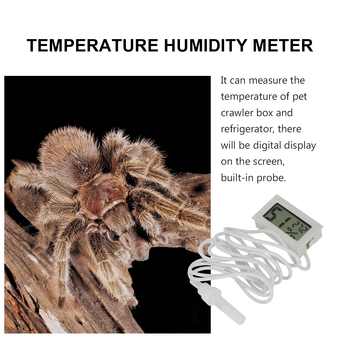 

Digital Hygrometer Thermometer Mini Hygrothermograph Humidity Meter Wire ABS Low Power Temperature Display Stability Accuracy