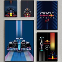 1pc F1 Racing Car Formula One World Championship Poster Self-adhesive Wall Art Home Decor Room Painting Living Room Restaurant