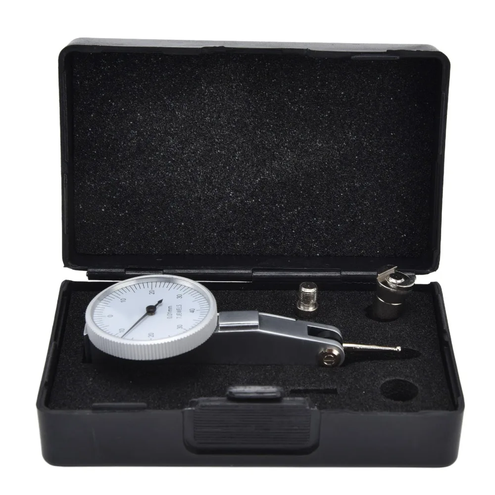 Precision Steel Leverage Dial Test Indicator Dovetail Clips 0-0.8mm Range Inspection Tool High Accuracy Indicator For Engineer