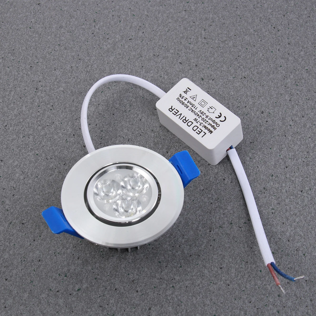 

3W 3 LED Recessed Ceiling Downlight Spotlight with Adjustable Angle Super Bright Long Lifespan for Home Office Hotel Cafe
