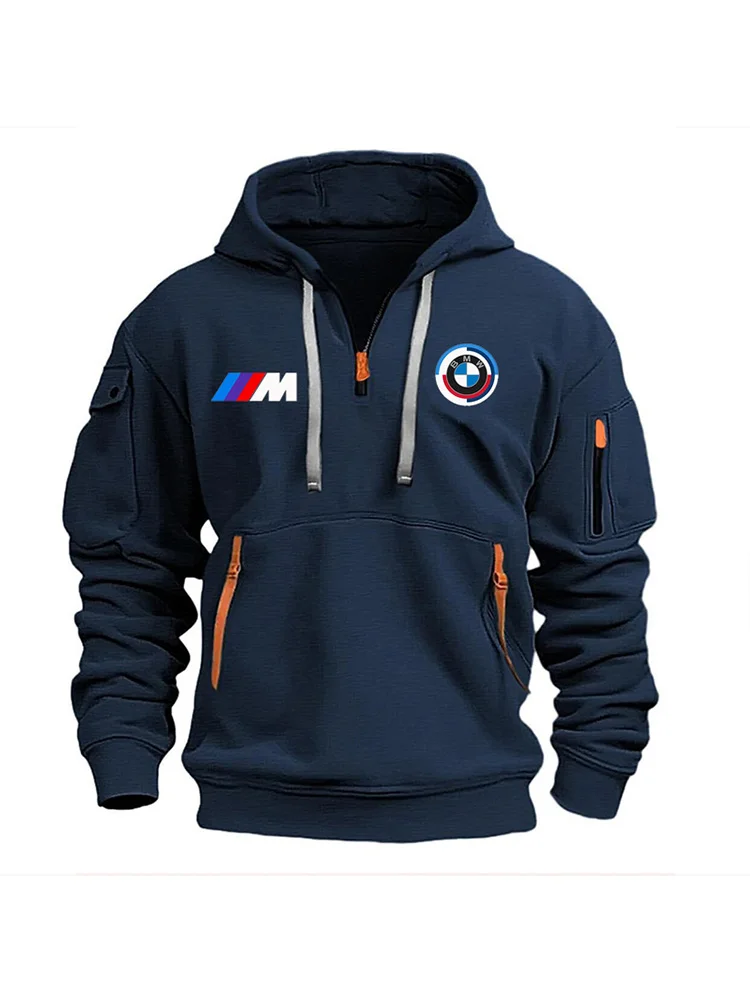 AliExpress BMW brand logo motorcycle race team clothing; men's casual zipper hoodie; spring and autumn cycling hoodie; 2025 new mens;