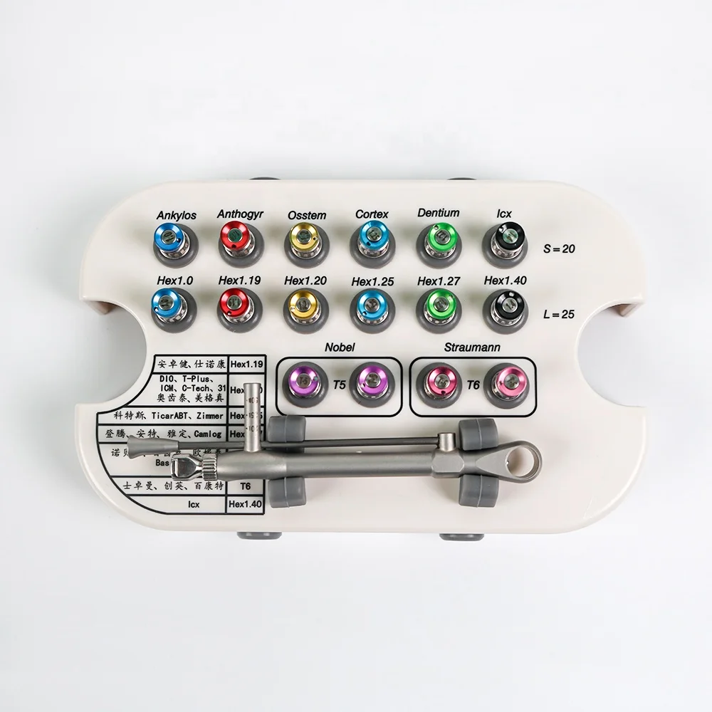 Universal Dental  Restoration Prosthetic Kit Torque Wrench and Ratchet Drivers