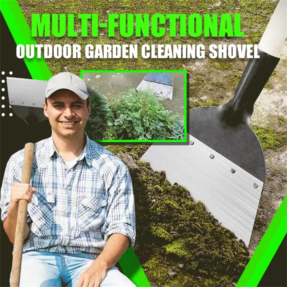 

1PC Multi-Functional Outdoor Garden Cleaning Shovel Steel flat shovel ice shovel Weeding Planting Farm Weeding Tool Dropshipping