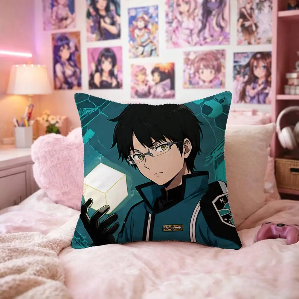 World Trigger Pillow Case Fashion Square Pillowcase Bedroom Sofa Room Ins Decoration Leisure