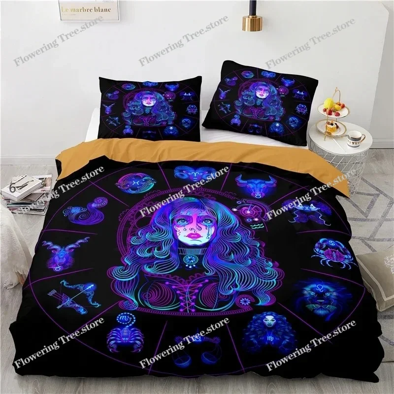 

Horoscope Circle 3d Bedding Set Bed Linen Duvet Cover Set Pillowcase Twin Full Queen King Comforter Cover Sets Adults Kids Gifts