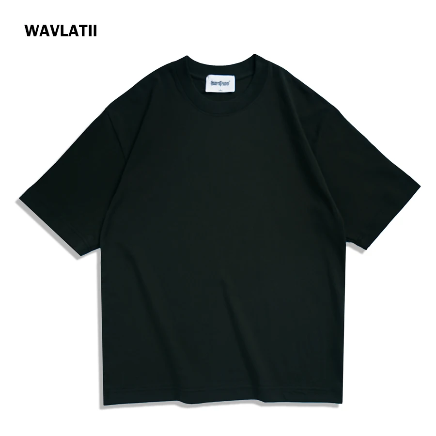 WAVLATII المتضخم أبيض أسود تي شيرت للنساء موضة أنثى عادية حجم كبير تيز سيدة الصيف ملابس الشارع الشهير WT2599