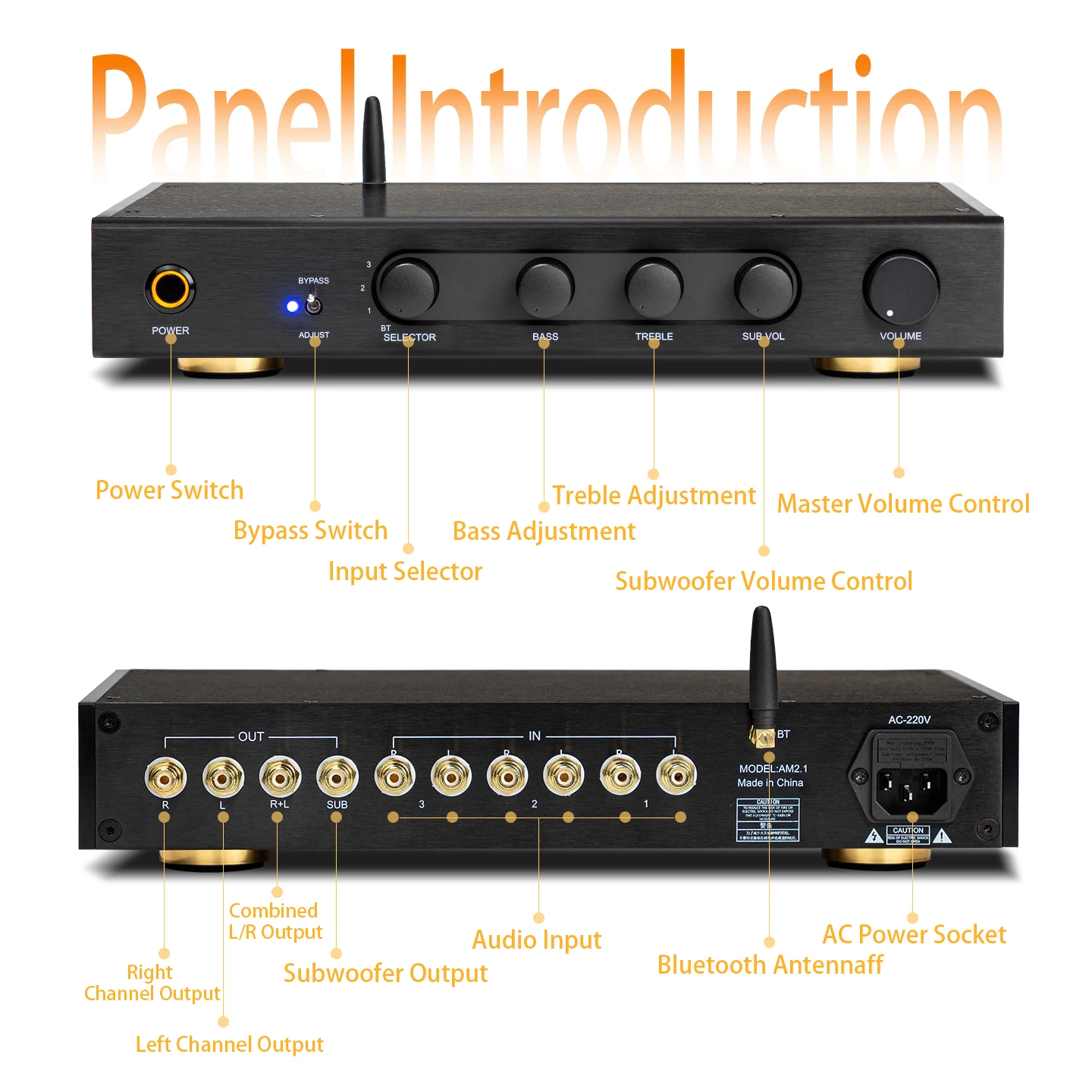 YJCO AM2.1 Kanal Preamplifikat - Home Cinema Bluetooth incelemesi ve fiyatı