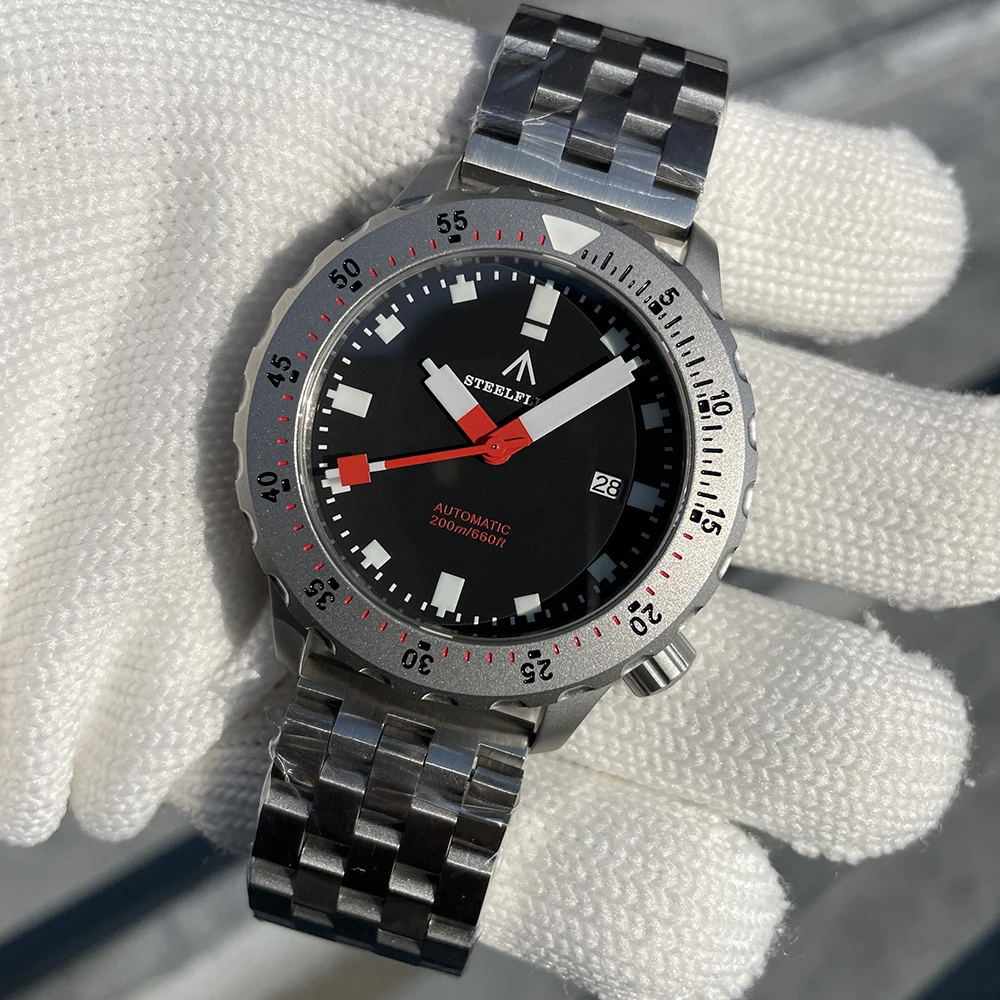 STEELFLIER Offizielle SF752 Mode Mechanische Armbanduhr NH35 Uhrwerk Super BGW9 Leuchtende 20Bar Wasserdichte Luxus Taucheruhren – Detail 7
