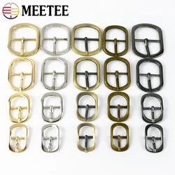 5/10Pcs 12-38mm Meetee Metal Pin Buckle Belt Buckles Bag Shoulder Strap Shoes Adjust Roller Clasp DIY Handware Accessories