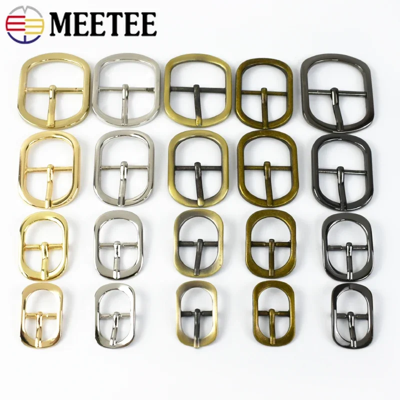 5/10Pcs 12-38mm Meetee Metal Pin Buckle Belt Buckles Bag Shoulder Strap Shoes Adjust Roller Clasp DIY Handware Accessories