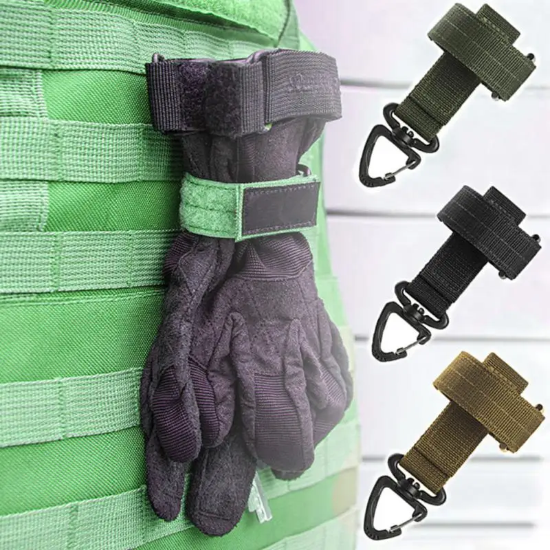 Guantes de nailon multiusos, guantes de trabajo con gancho, Clip de seguridad, cuerda de escalada táctica para exteriores, colgante para acampar,