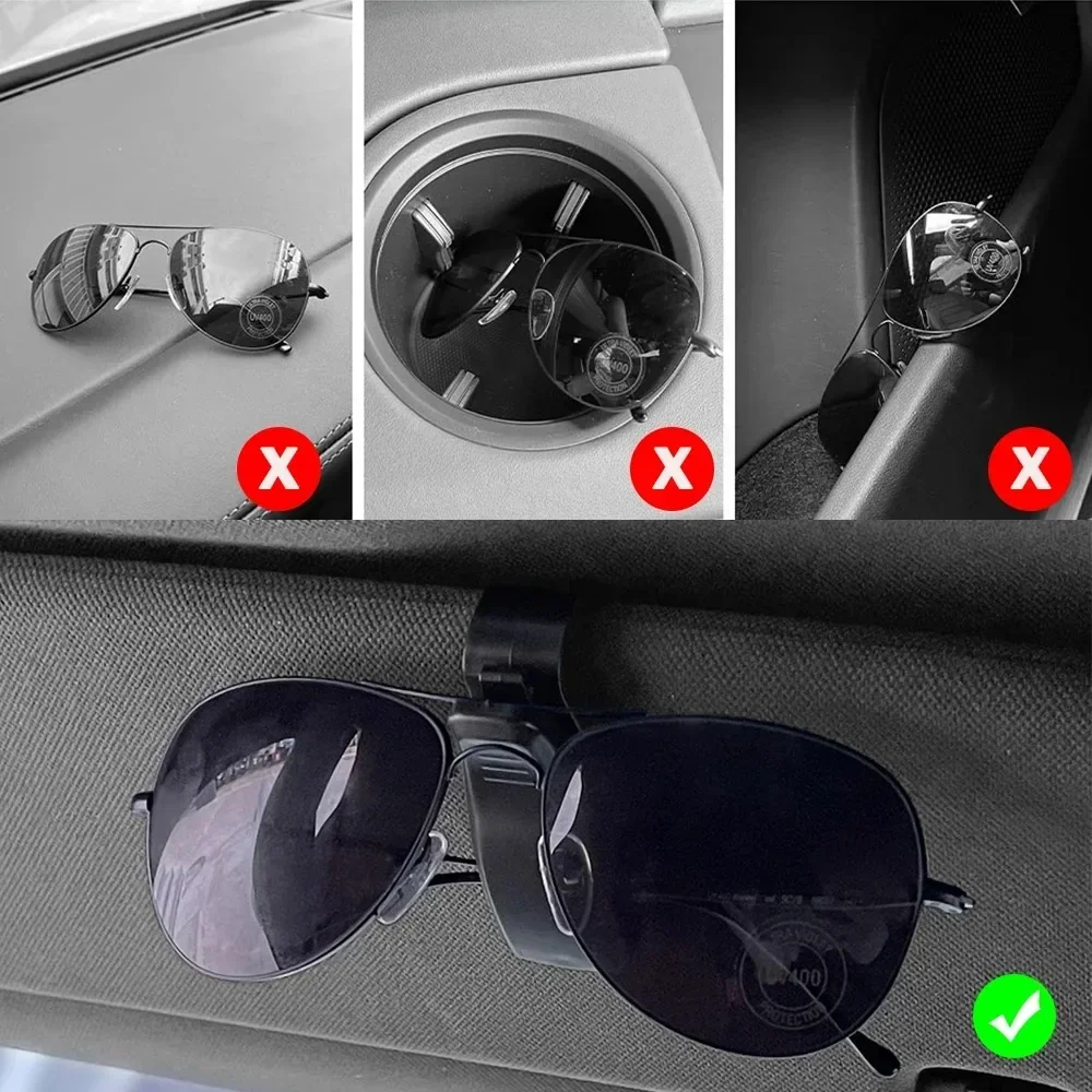 Sunglasses Clip Auto Sun Visor Car Glasses Case Card Ticket Pen Holder For Alfa Romeo 159 Giulietta Stelvio 4C MITO 156 Giulia