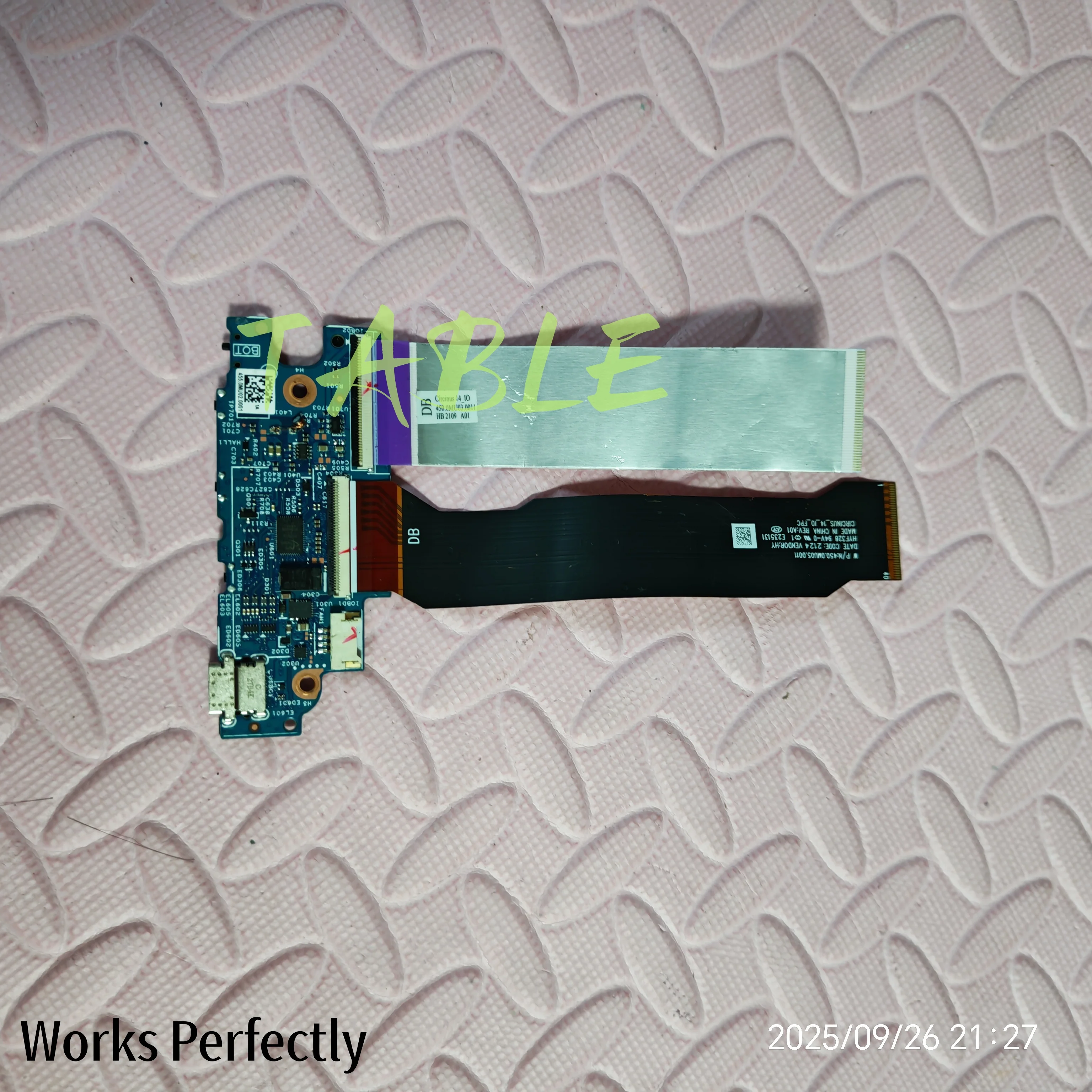 203544-1 For HP CHROMEBOOK 14C-CC 448.0MU02.001 1USB-C POWER VOLUME BUTTONS I/O BOARD WITH CABLE M47331-001 Tested Fast Shipping
