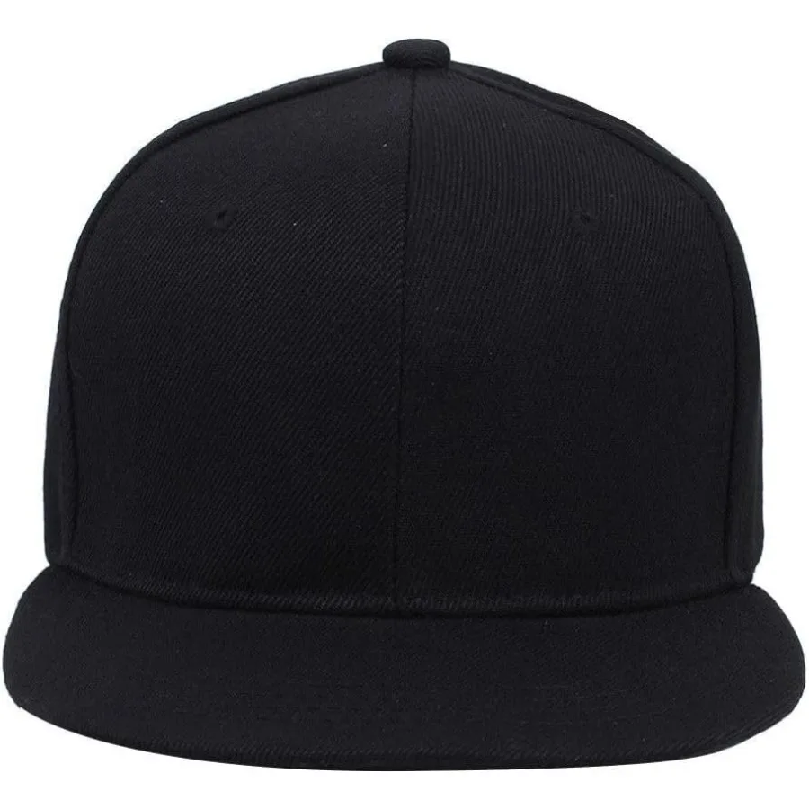 클래식 스냅백 모자 남녀공용 힙합 스타일 플랫 빌 단색 디자인 조절 가능한 사이즈 캐주얼 야외용