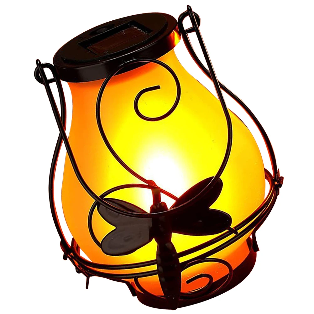 

Retro Flame Solar Lantern Outdoor Hanging Waterproof Garden Light NiMH Batteries Flickering Lawn Ornament for Yard