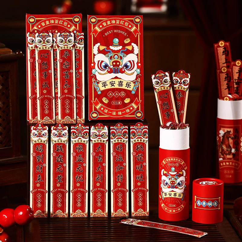 2026 Jaar van het Paard Rode Enveloppen Chinees Nieuwjaar Rode Envelop Geluk Rode Zakken Leuk Creatief Tekenen Veel Rode Enveloppen