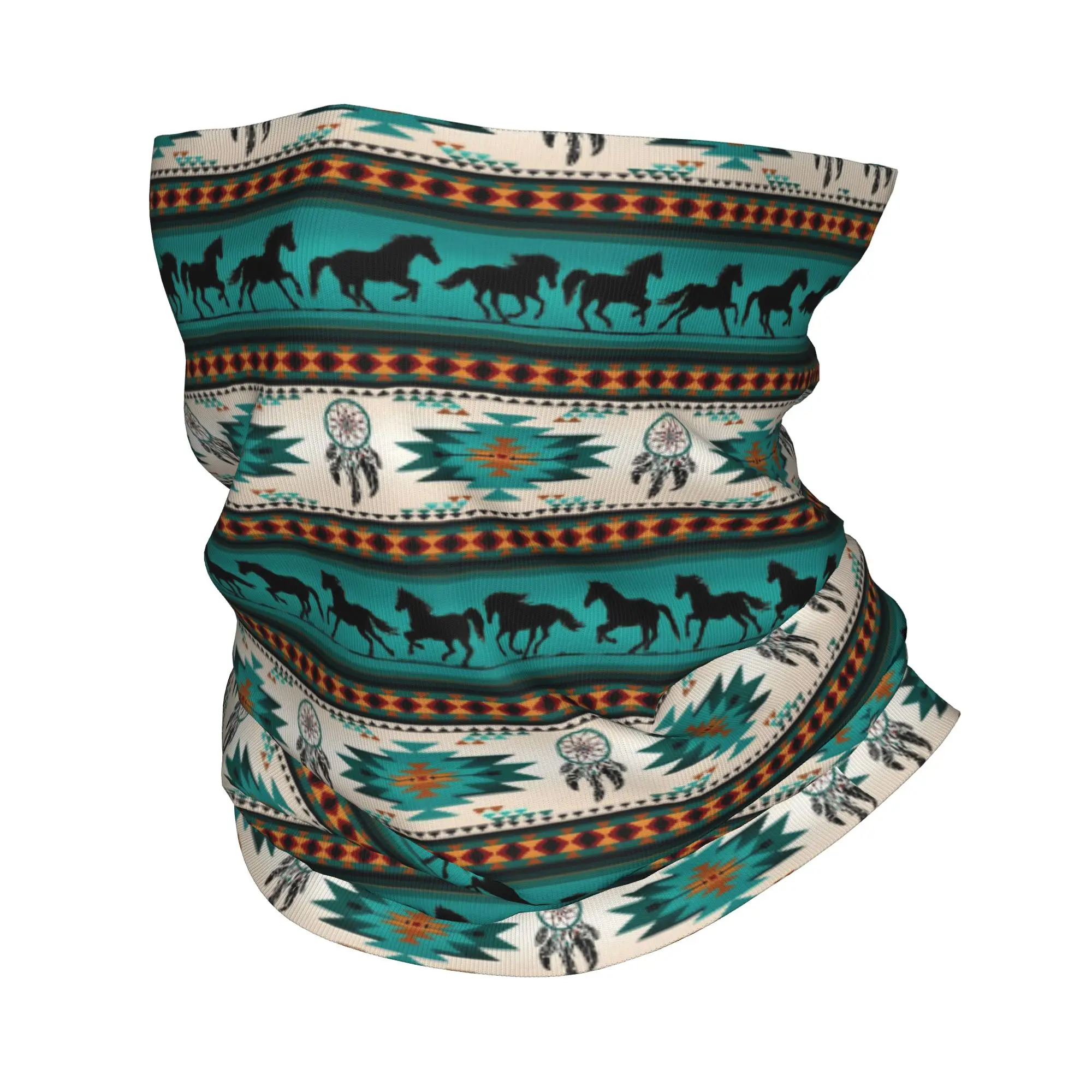 

Многофункциональный зимний шарф-бандана с этническим геометрическим принтом в стиле Навахо, Мексика, Ацтеки, для защиты лица и шеи, для катания на лыжах