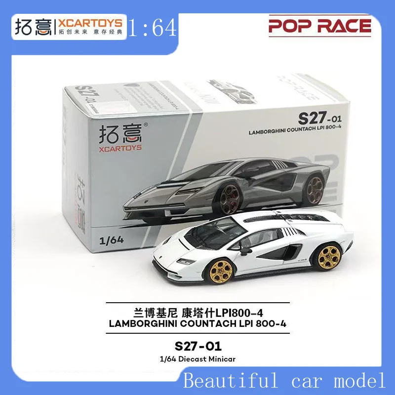 

POPRACE1/64 Alloy Car Model Toy Lamborghini Kantash LPI800-4-White
