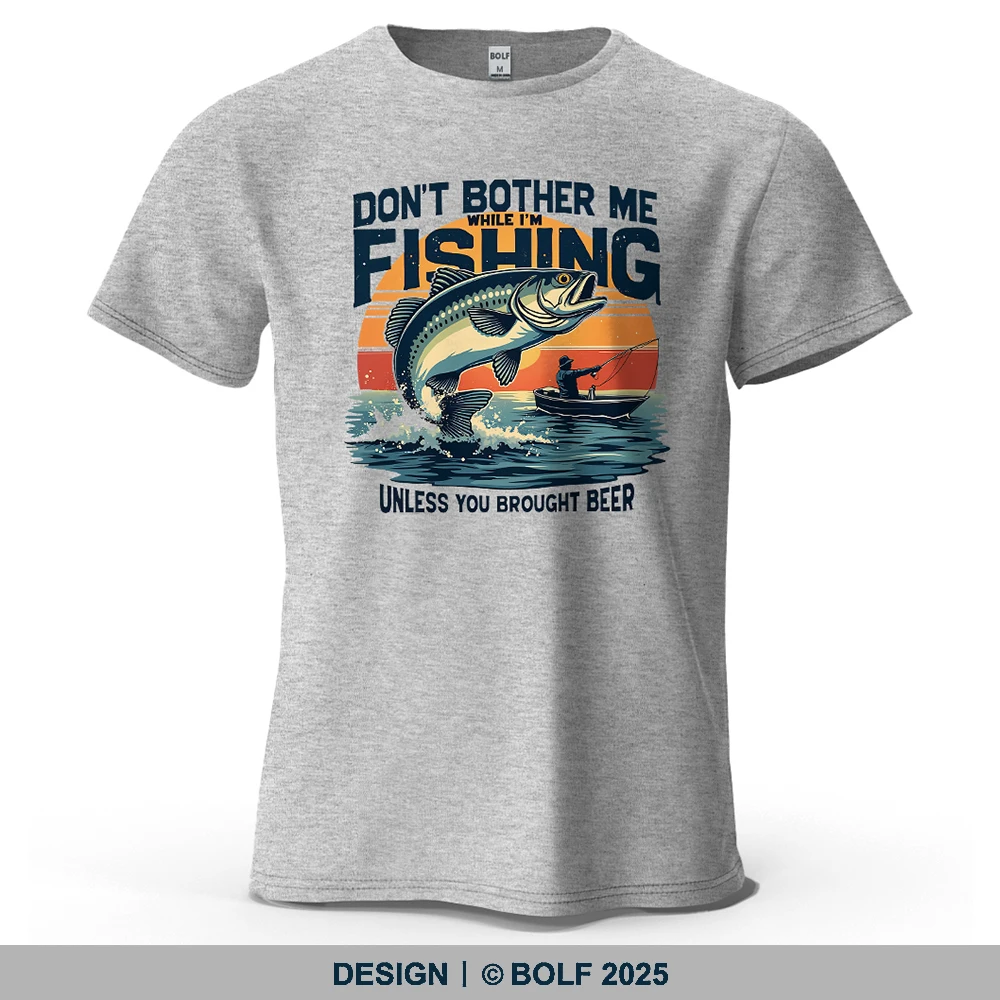 Herren Don't Bother Me Grafik-Kurzarm-T-Shirt aus 100 % Baumwolle, Vintage-bedrucktes Oberteil, T-Shirt für Damen, Sommer, lässige Sportbekleidung
