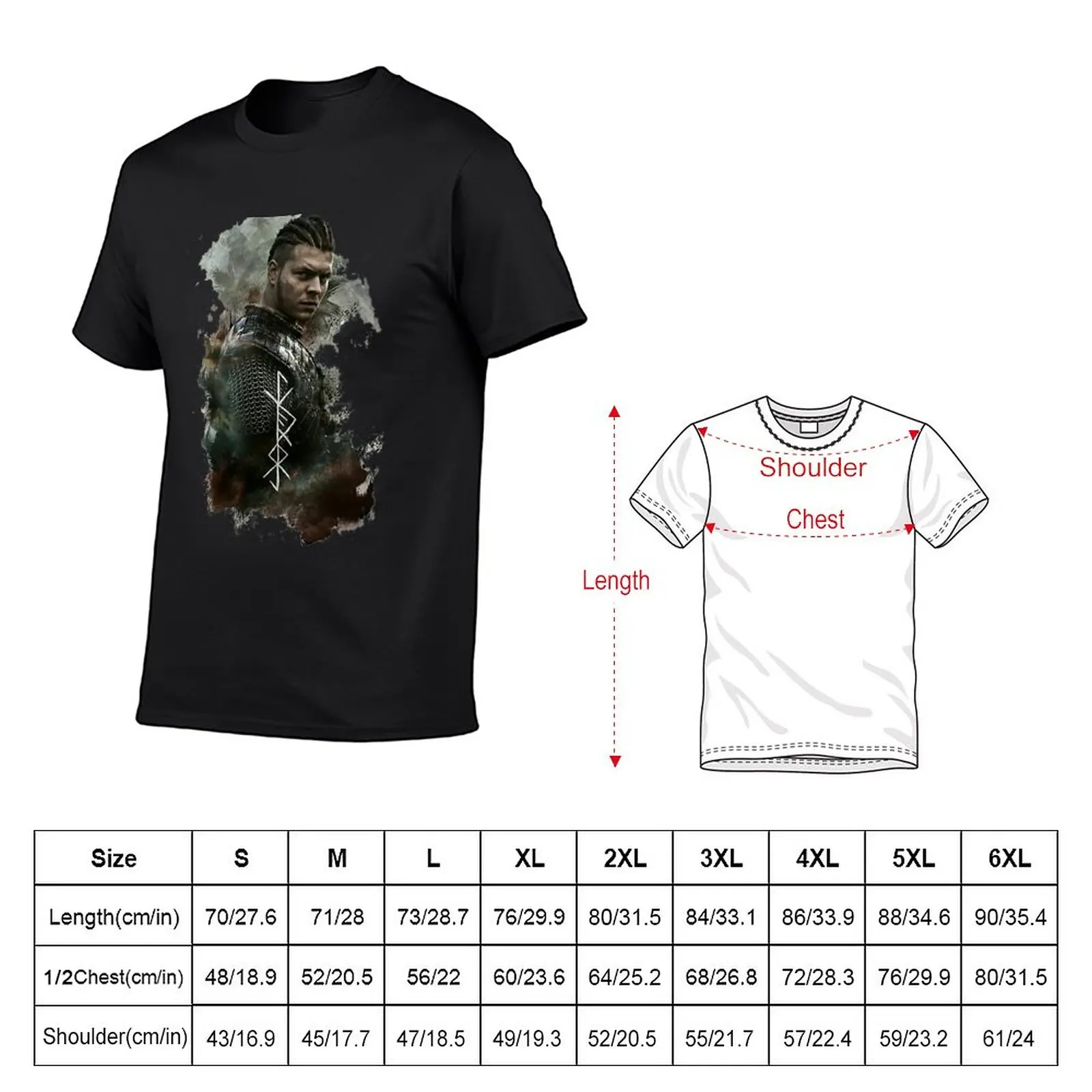 Ivar Lothbrok T-Shirt funnys cute clothes customizeds summer clothes T-shirts for men cotton