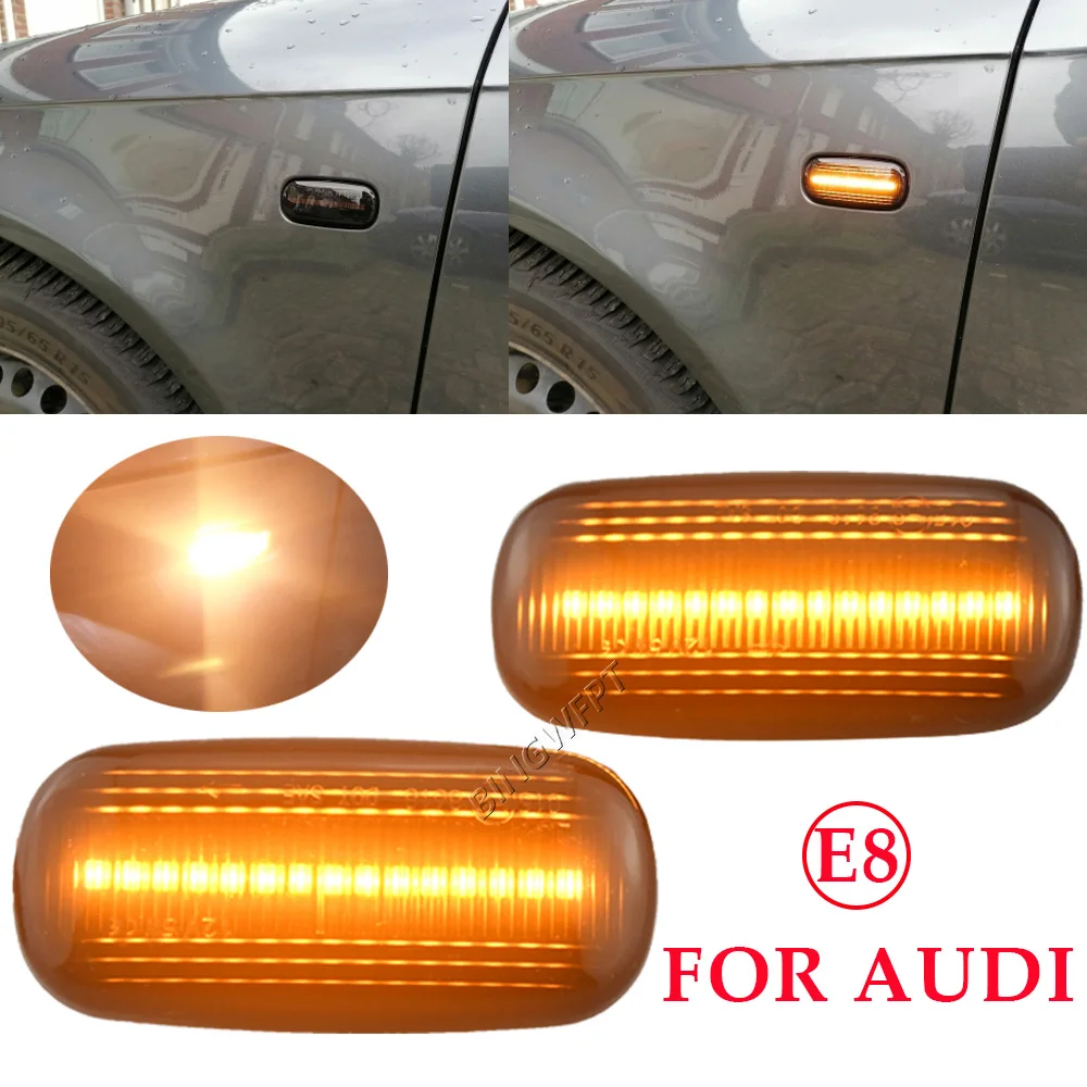 Turn Signal Side Marker Light For Audi A3 S3 8P A4 B6 B8 B7 S4 RS4 A6 S6 C5 2005 Sequential Led Dynamic Flashing Blinker