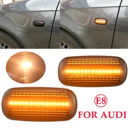 Turn Signal światło obrysowe boczne dla Audi A3 S3 8P A4 B6 B8 B7 S4 RS4 A6 S6 C5 2005 sekwencyjne Led dynamiczne migające migacz