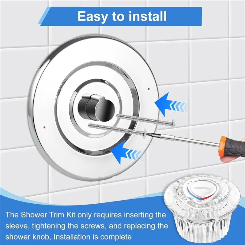 ABVA-Tub ومجموعة حواف الدش لـ Moen Chateau T470 حوض بمقبض واحد/صمام الدش ملحقات الدش