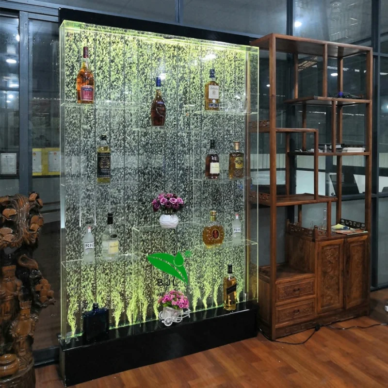 customized.home decor acrylic bubble wall wine bar display cabinet