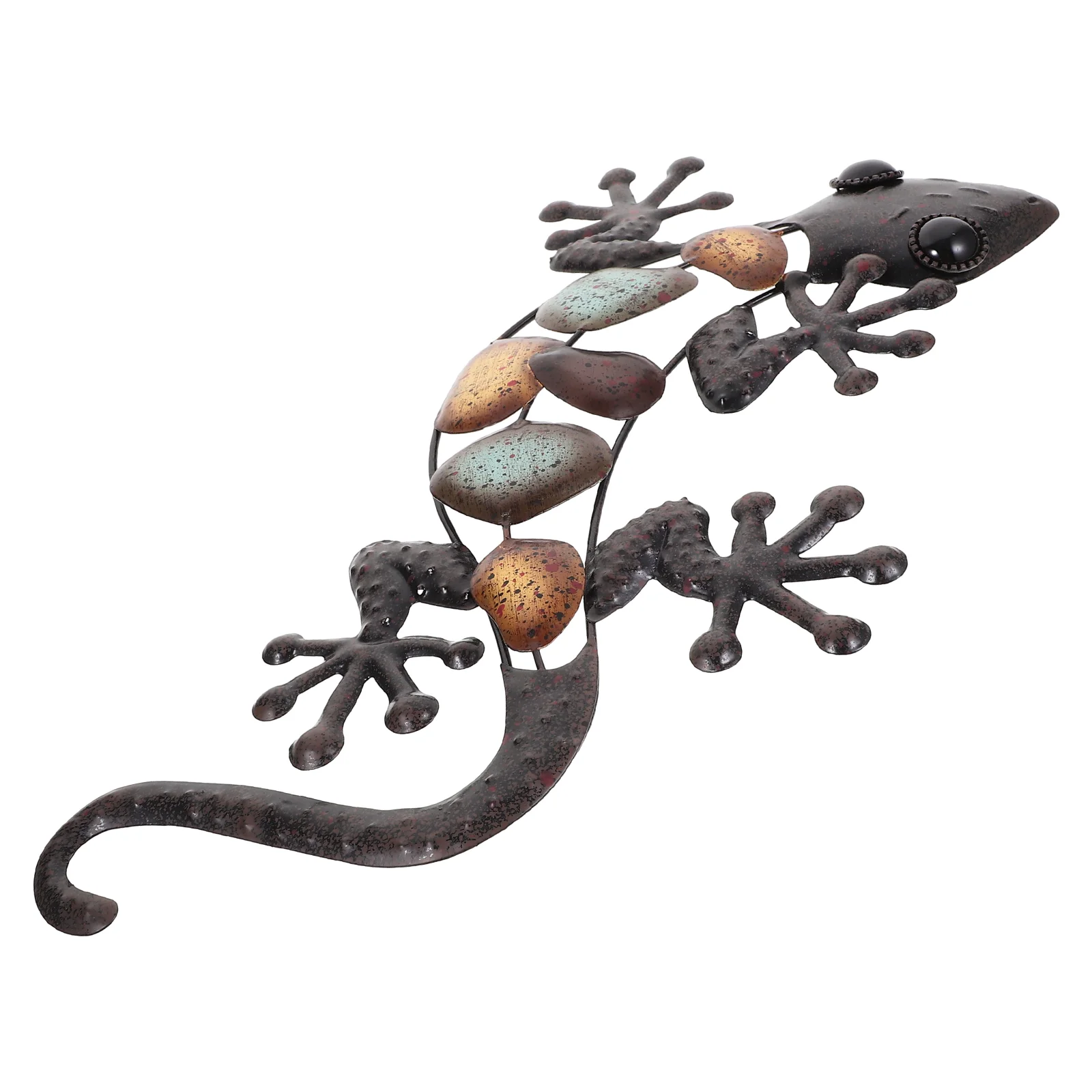 

Decor Gecko Lizard Decoration of The Lid Wall Decors Metal Leopard Tank Accessories