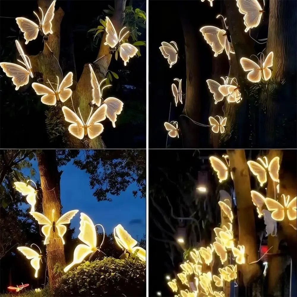Hot Butterfly Shape Butterfly Shape LED Light Strip Static Fixed Model Outdoor Led Lamp Outdoor Lighting Garden DIY Decoration