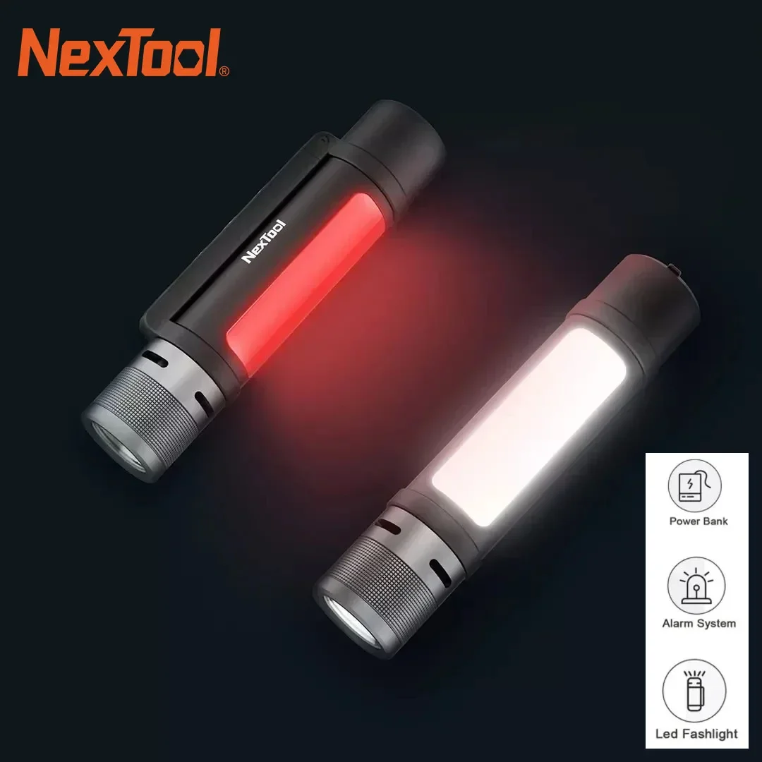 

Nextool 6 in 1 Outdoor Zoom Flashlight Multifunction Portable Sound Light Alarm 1000lm Waterproof 2600mAh LED Flash Light