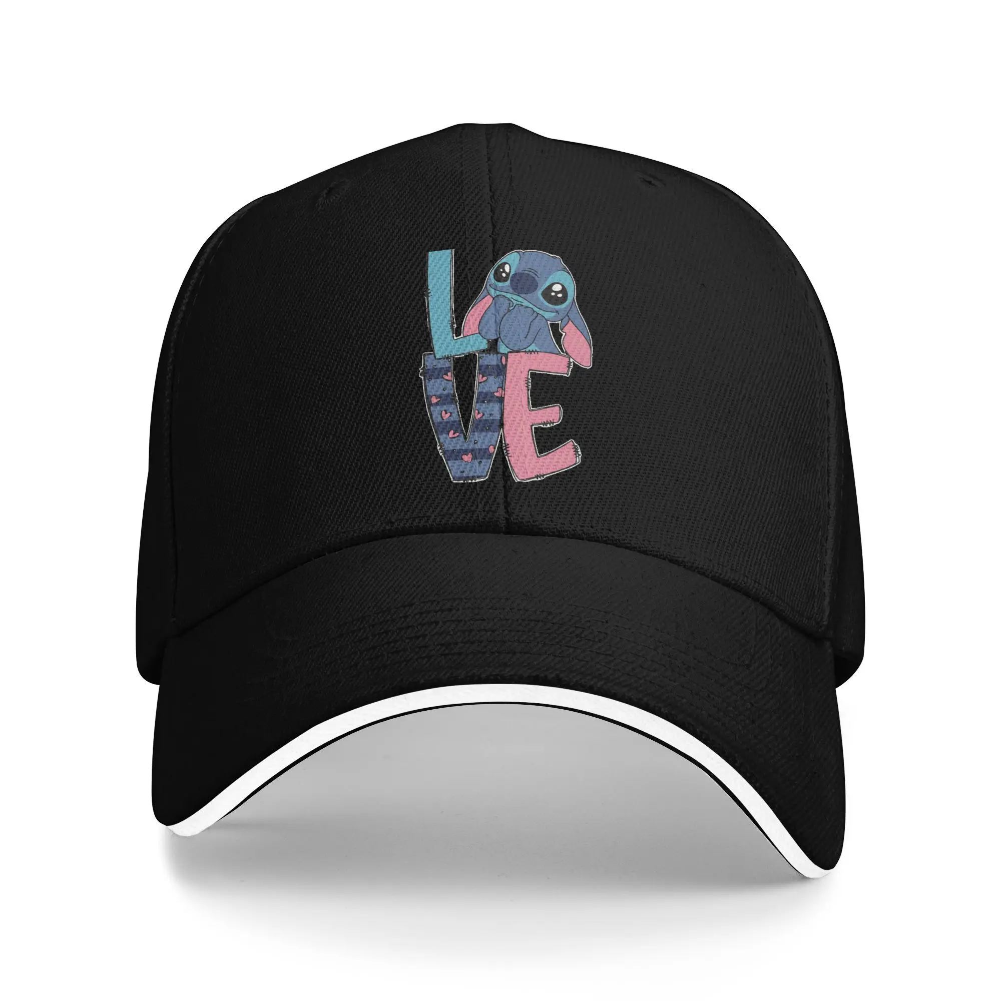 

i love stitch Caps For Men Women Cool Baseball Cap Snapback Hat Daily Headewear Gift