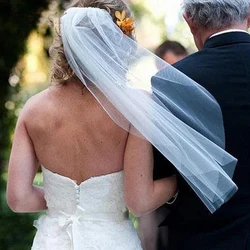 Velo da sposa da chiesa bianco a 1 livello con pettine accessori da sposa accessori per capelli da sposa veli da sposa
