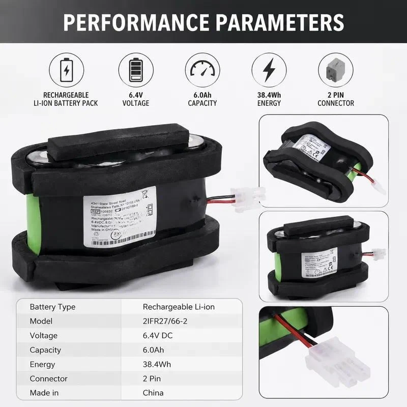 for Welch Allyn 105632 21FR27/66-2 LXi Battery Replacement Compatible with Medical Devices High Capacity Long Lasting Power