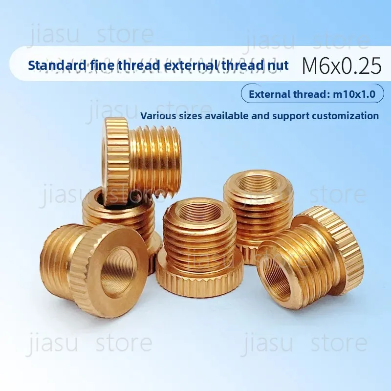 

Precision optical fine tooth nut with external thread fixed thread bushing M4x0.25, M6x0.25 can be customized