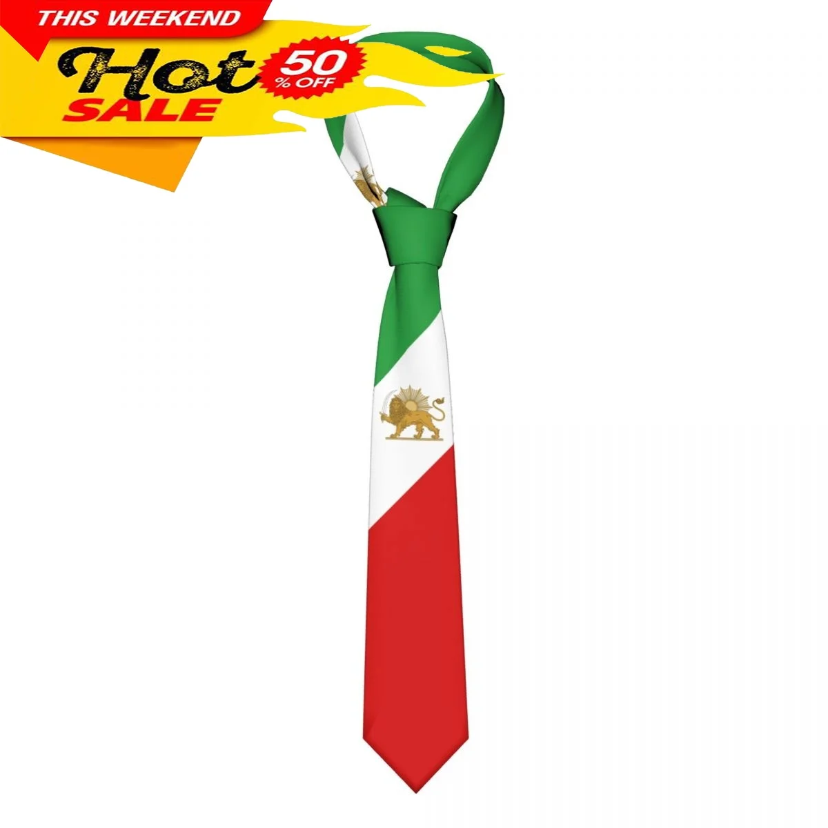 

Iran Flag Tie Emblem Necktie Persia Sun Lion Men Women Neck Ties Casual Plaid Tie Suits Slim Wedding Party Business Gravatas