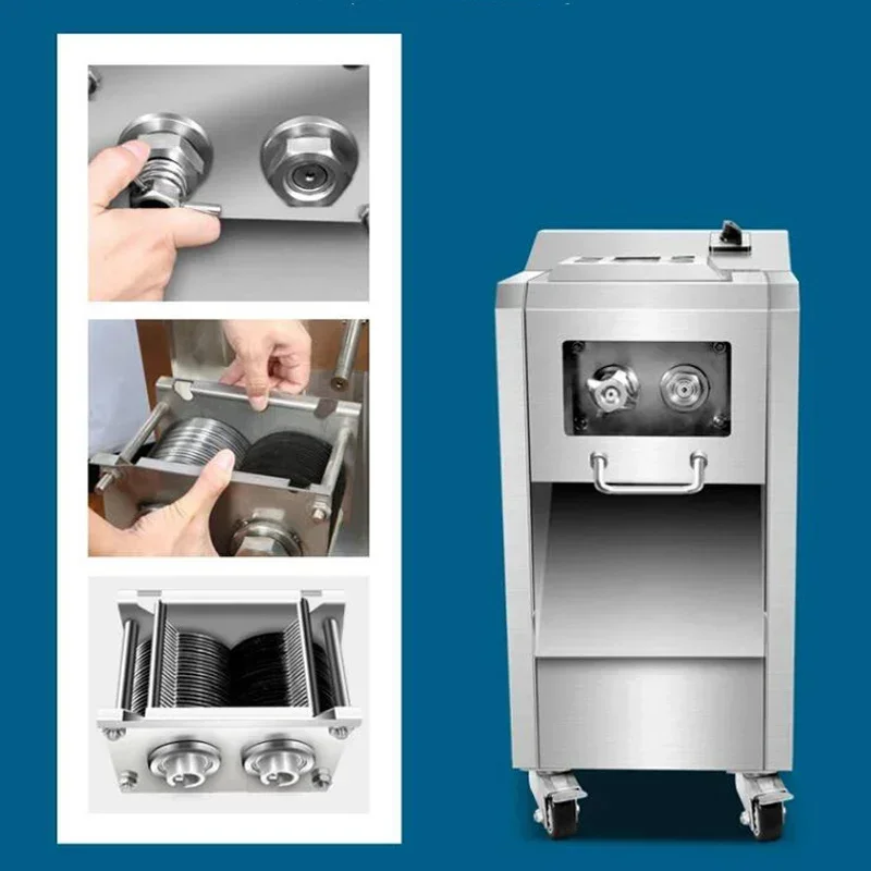 Electric Meat Cutting Machine Professional Stainless Steel Industrial Meat Slicer 220V 110V Vertical Meat Cutter Slicer