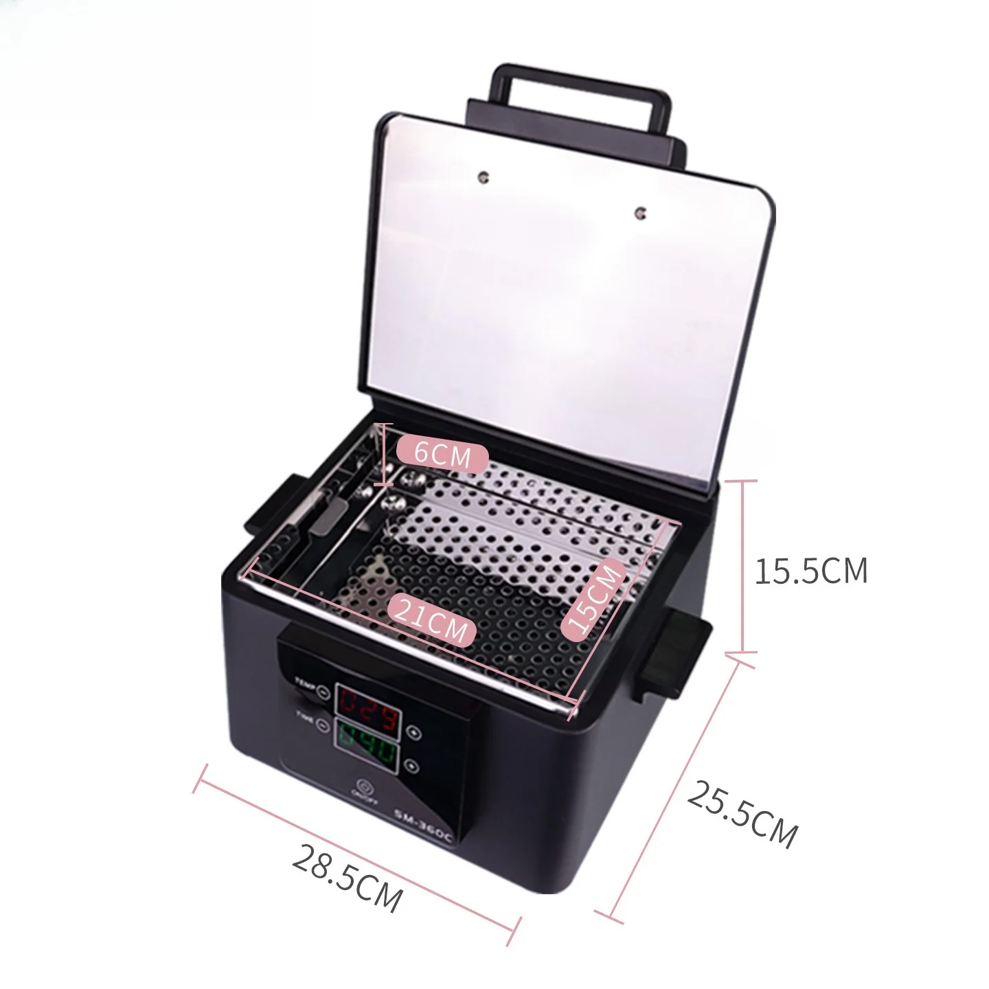 Sterilizing Cabinet for Nail Tools with High Temperature 360°C, Timer Disinfection Box