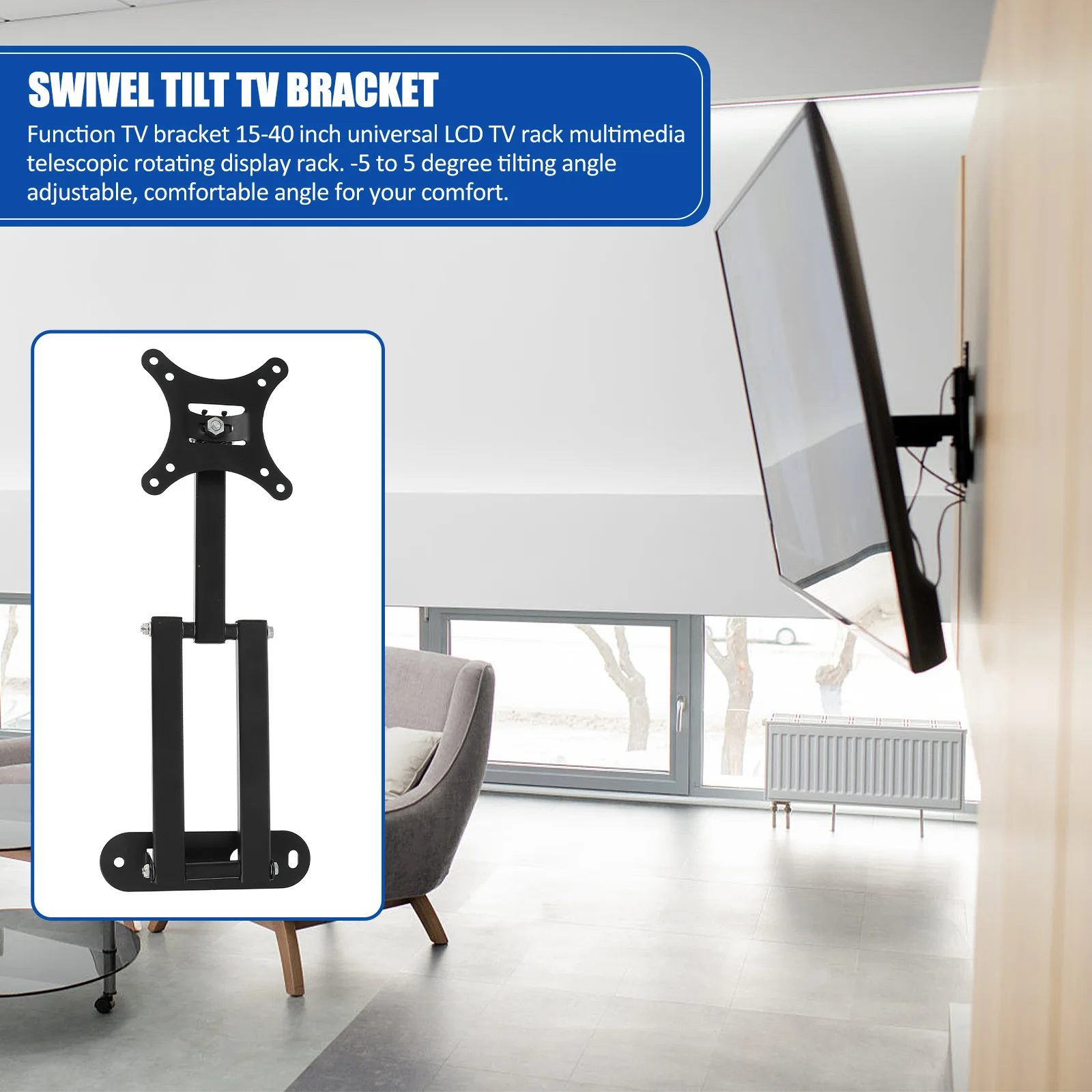 

10-27 Inch Monitor Mount Triple Arm Structure Swivel Tilt Bracket Adjustable LCD Holder Wall Mount Monitor Holder