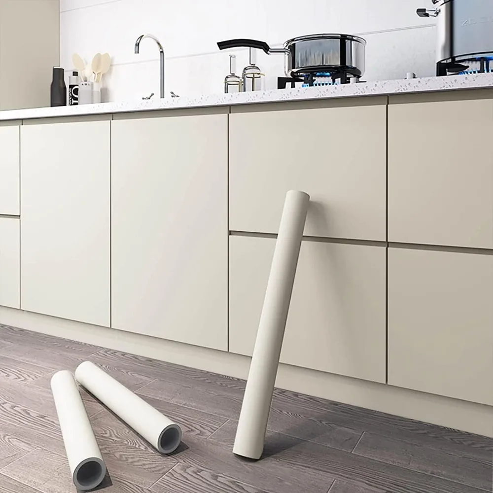 ورق جدران حديث قابل للتقشير واللصق باللون الكريمي - ذاتي اللصق وقابل للإزالة وصديق للمؤسار لديكور الحائط الحديث