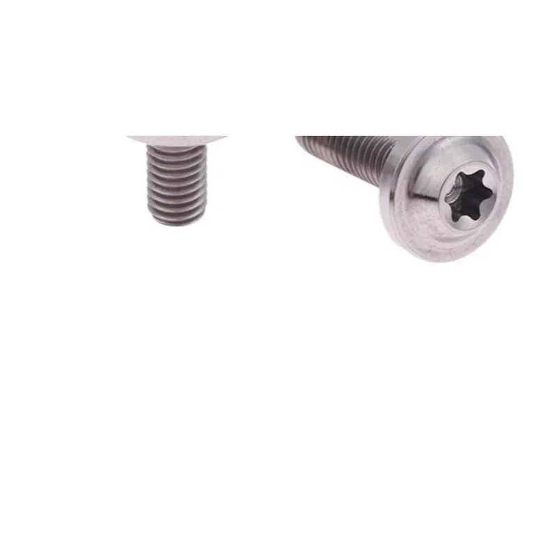 M5 سبائك التيتانيوم TC4 فراشة Bhaped الصحن الطائر دراجة نارية قذيفة تعديل مع مسامير الزخرفية وزهر البرقوق في الداخل