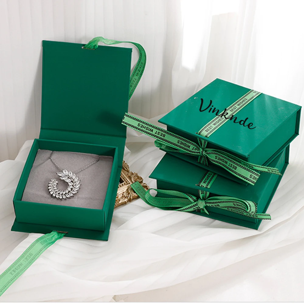 

24 Piece Flip Top Design Square Paper Jewelry Packaging Box with Custom Logo Ideal for Earrings Bracelets Necklaces Ribbon