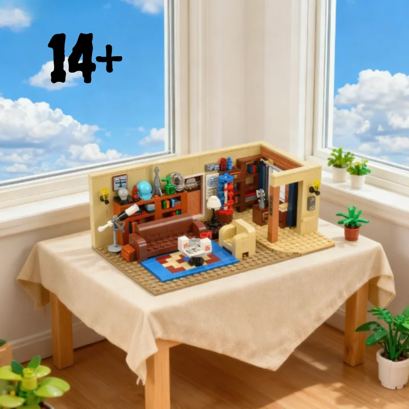 Classic Apartment Central Big Cafe House Family Room Bang MOC-Streetview Friends Theory Model Building Block Bricks Toy Gift