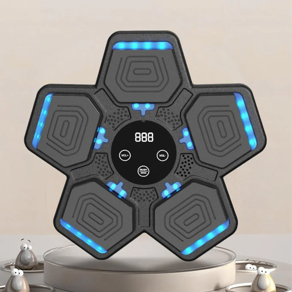 

Умная музыкальная боксерская машина с LED-подсветкой, настенная электронная мишень для отработки ударов, тренировочное оборудование для бокса с Bluetooth и перчатками