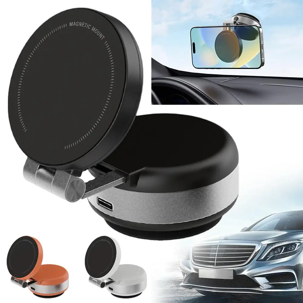 NEW Style Electric Suction Cup Magnetic Mobile Phone Stand Vacuum Adsorb Phone Holder Foldable Swivel Portable Stand Car Stand ﻿