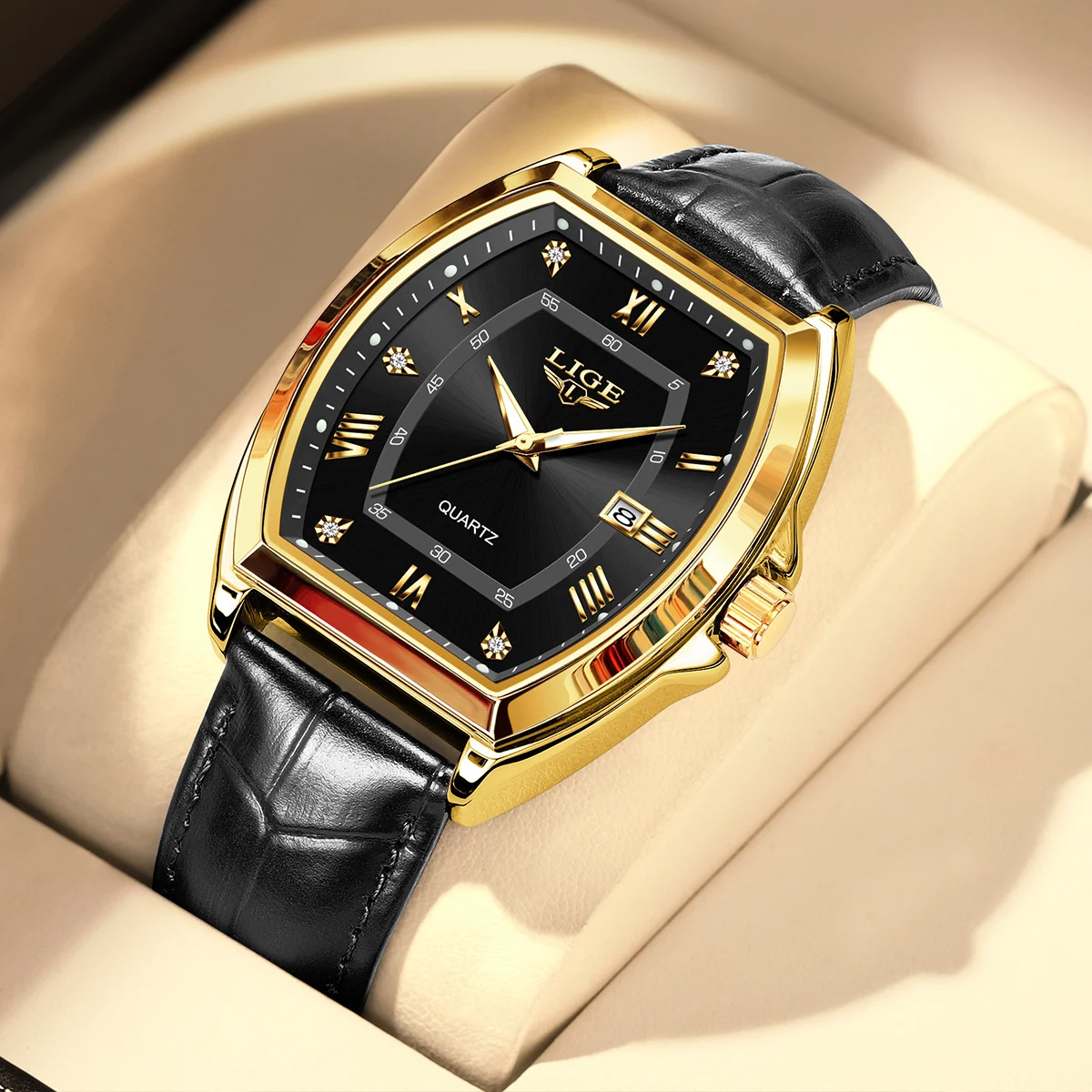 Orologi da uomo con cinturino in pelle di moda Orologio da polso al quarzo da uomo d'affari di marca di lusso Orologio da uomo luminoso Orologio sportivo da uomo impermeabile