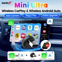 Nuevo CarlinKit 5.0 Mini Ultra3 inalámbrico Android Auto y CarPlay 2 en 1 adaptador inalámbrico WIFI Bluetooth Auto Connect Smart Mini Box Plug and Play para autos