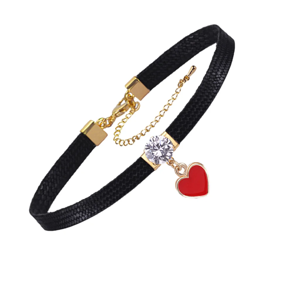 

Gorgeous Choker Necklace Heart Pendant Women Teens Jewelry Exquisite Design Comfortable Wear Choker