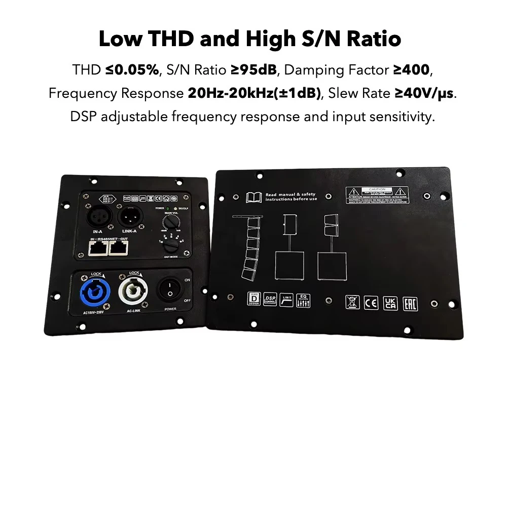 

2-Channel Class D Amplifier Module Active DSP Power Audio Sound Equipment 4ohm Metal for Line Array Speaker Subwoofer