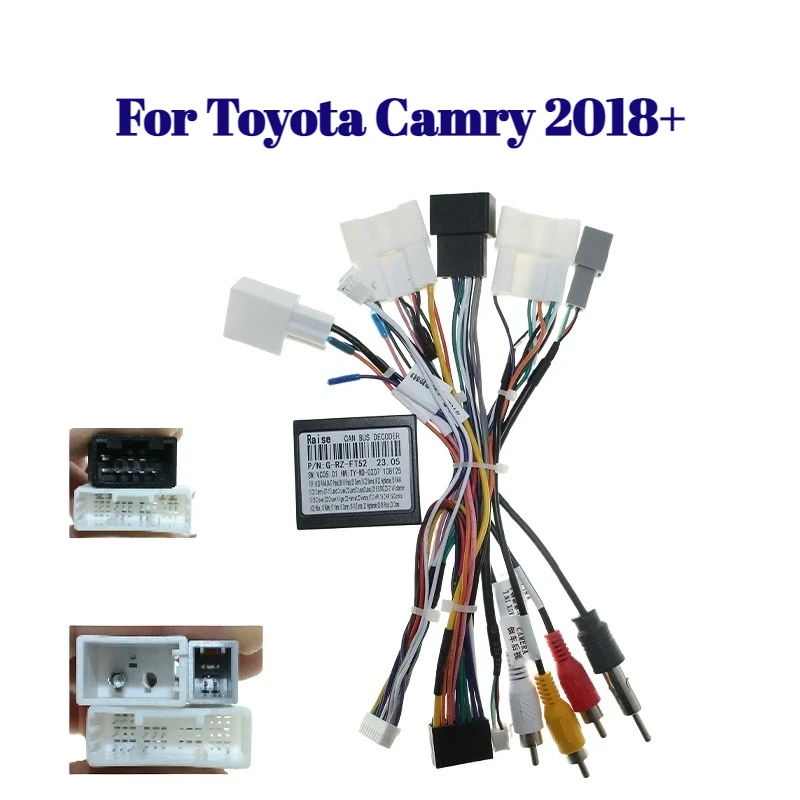 Cable Adaptador de Audio para Auto de 16 Pines con Canbus para Toyota Camry (2018+), Avalon (2019+), Sienna (2018-2020), Corolla (2020)